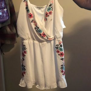 White colorful Romper